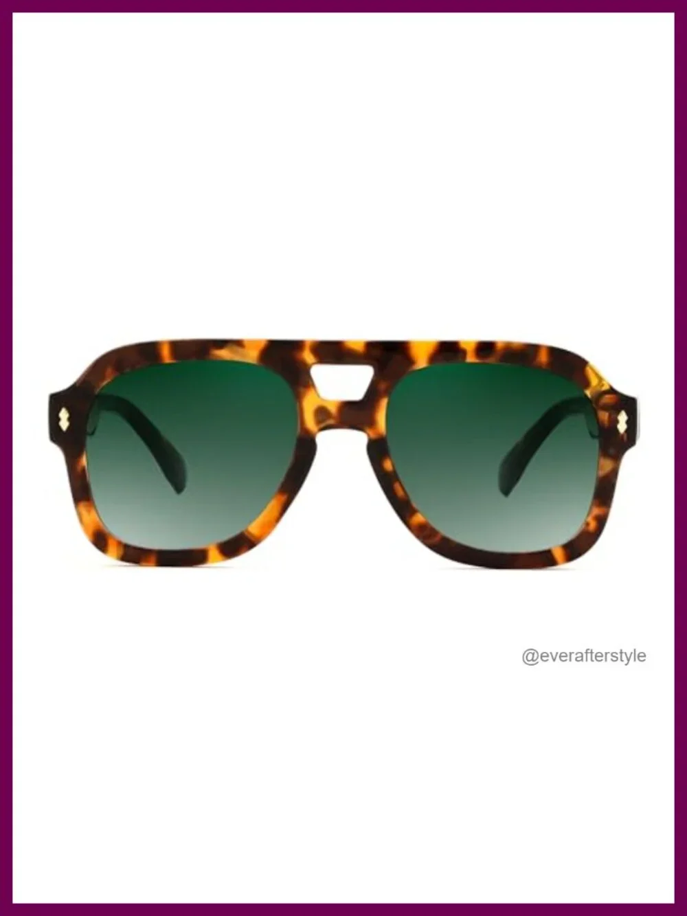 Retro Thick Aviator Sunglasses for Women Men Oversized Square UV Protection
